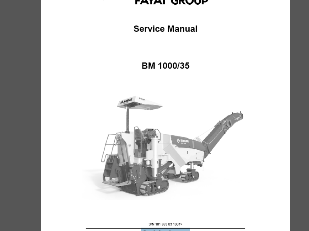 BOMAG BM 1000/35-2 Cold Milling Machines Specs | SMS Equipment