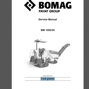Bomag BM 1000/35 Service Manual