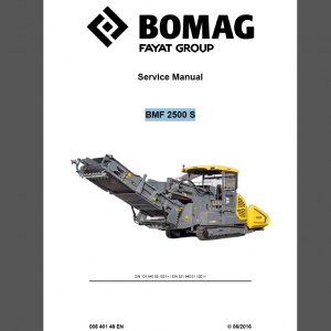 BOMAG BMF 2500S SERVICE MANUAL