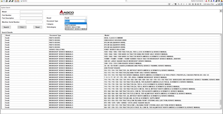 FENDT PARTS BOOKS - Service Manual