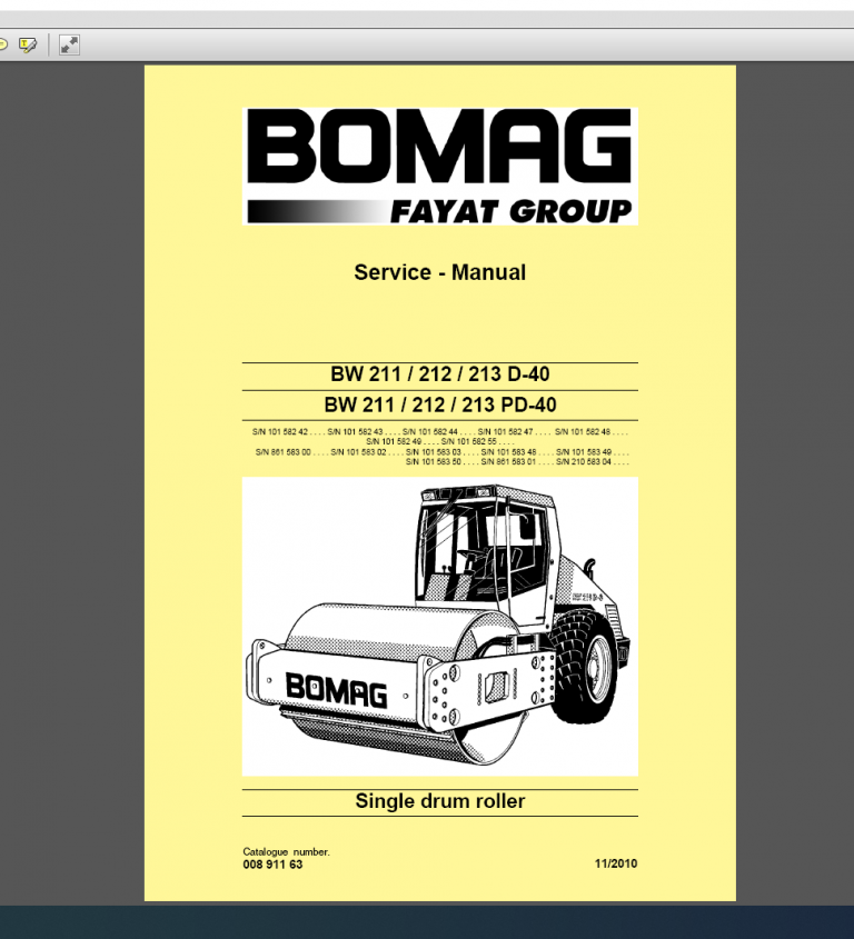 BW 211D-40 SERVICE MANUAL