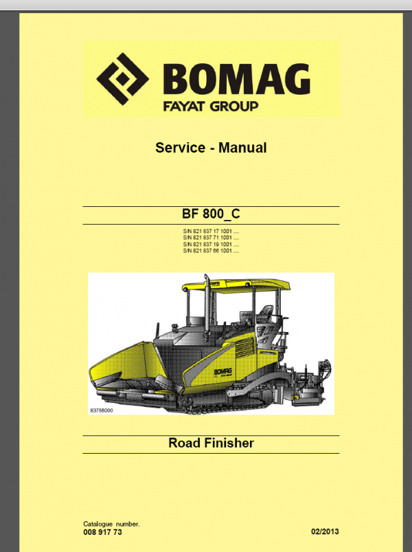 BOMAG BF 800_C Service Manual