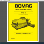 BOMAG 815-2 Service MANUAL