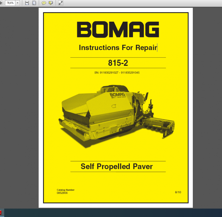 BOMAG 815-2 Service MANUAL