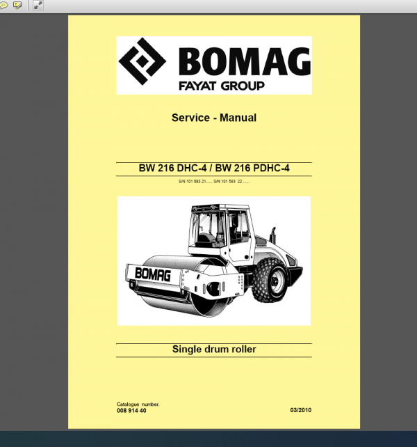 BW 216 DHC-4 BW 216 PDHC-4 Service Manual