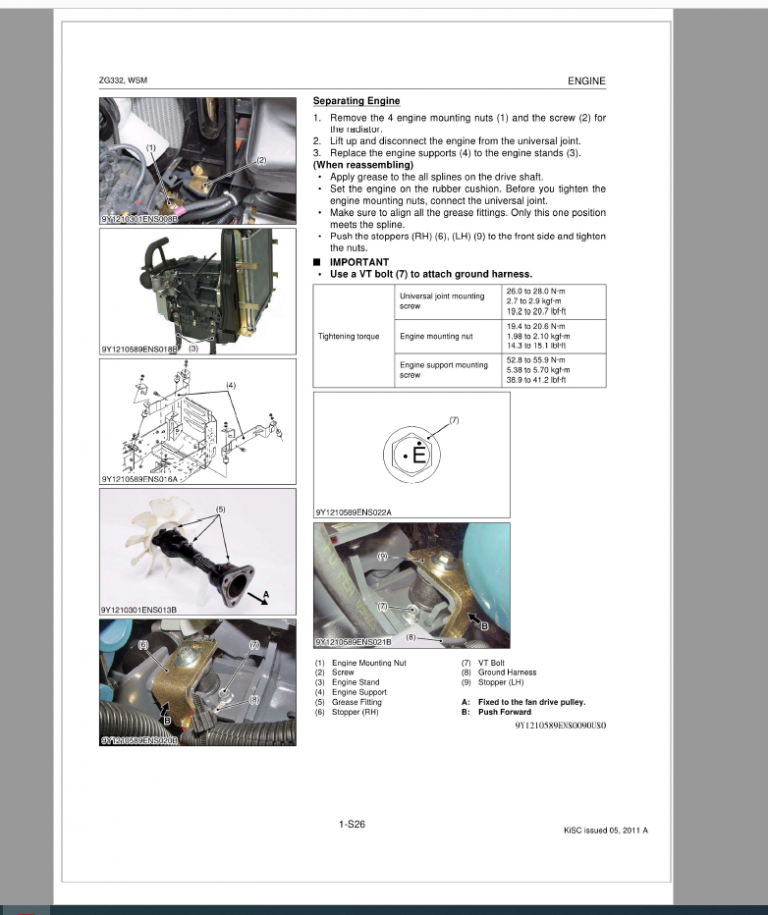 Kubota Agricultural Machine Service Manual