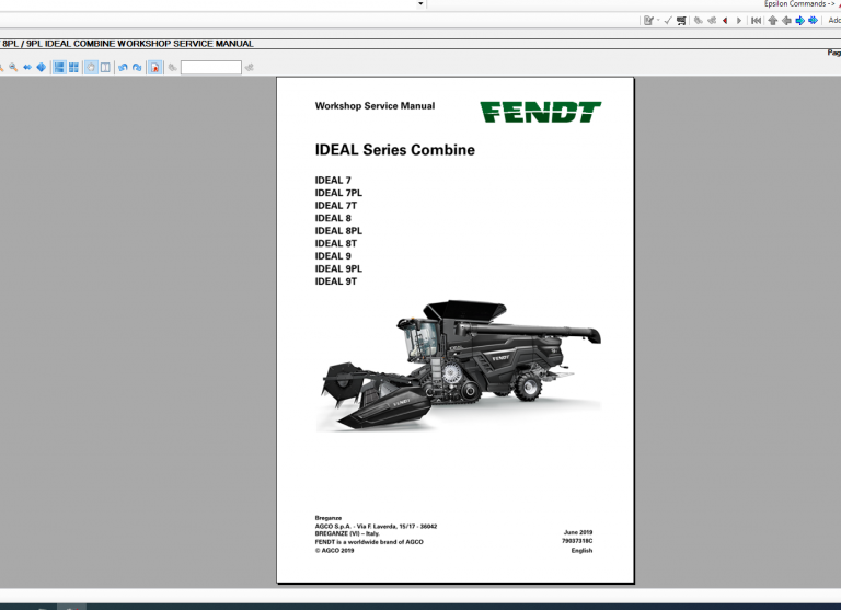 FENDT PARTS BOOKS - Service Manual