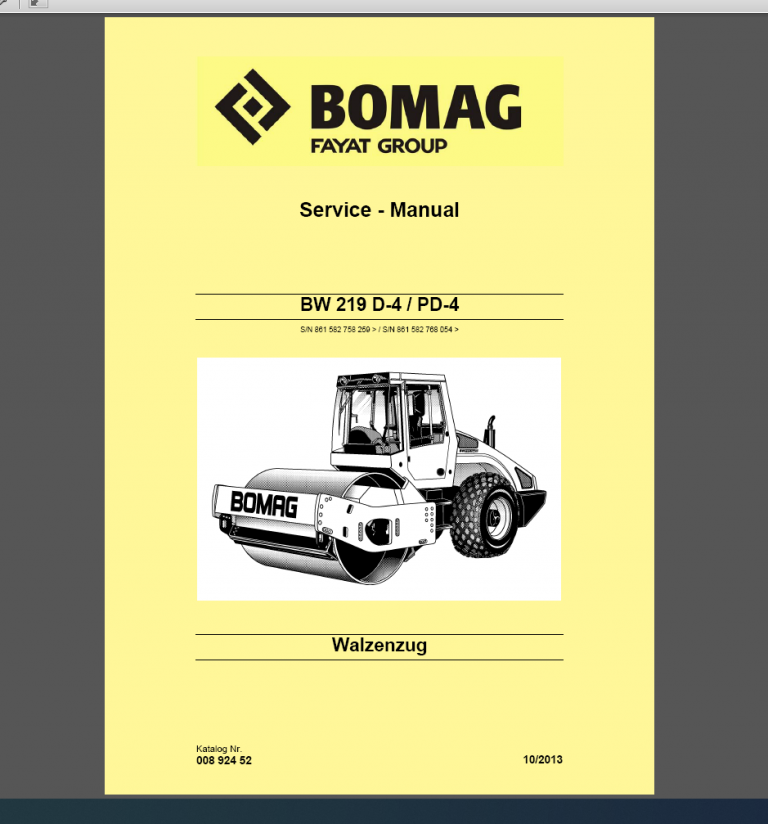 BW 219 D-4/PD-4 Service Manual