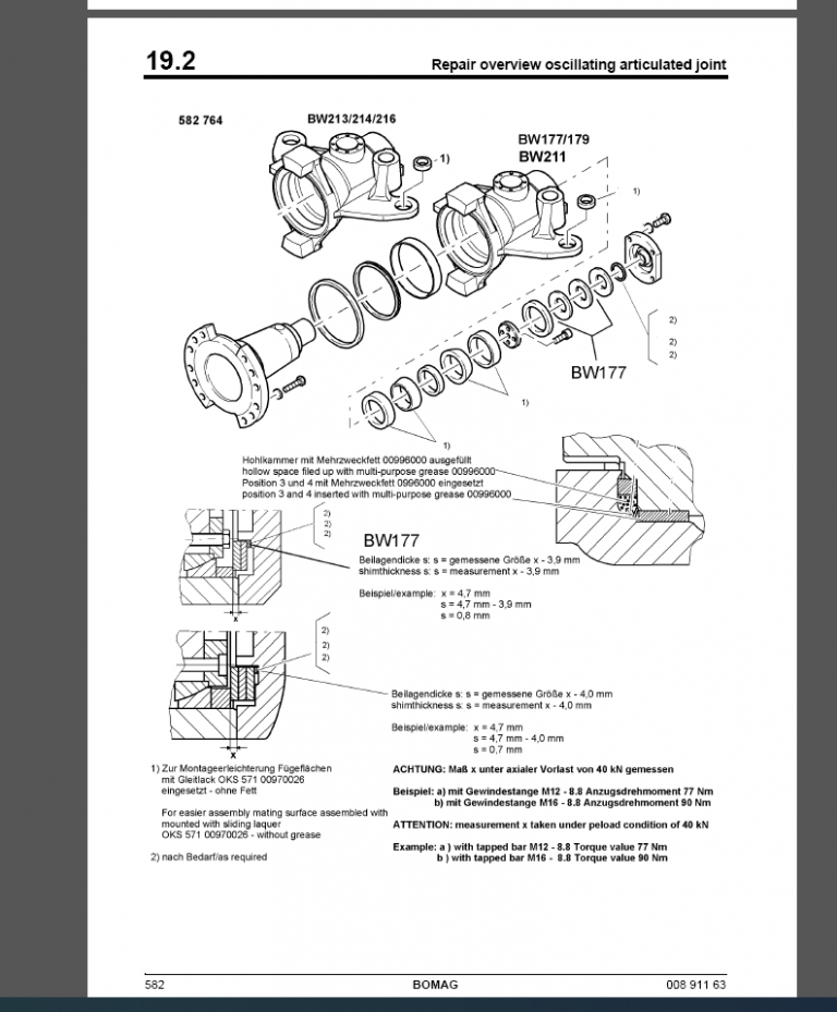 BOMAG BW 211D-40 SERVICE MANUAL