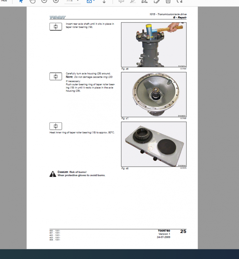 FENDT TRACTOR Workshop Manuals