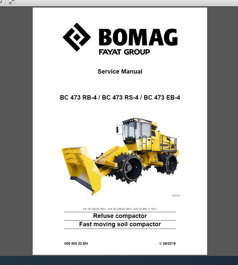 BOMAG BC 473-4 Service Manual