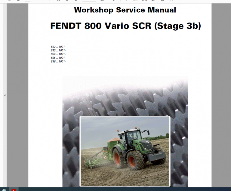 FENDT TRACTOR Workshop Manuals