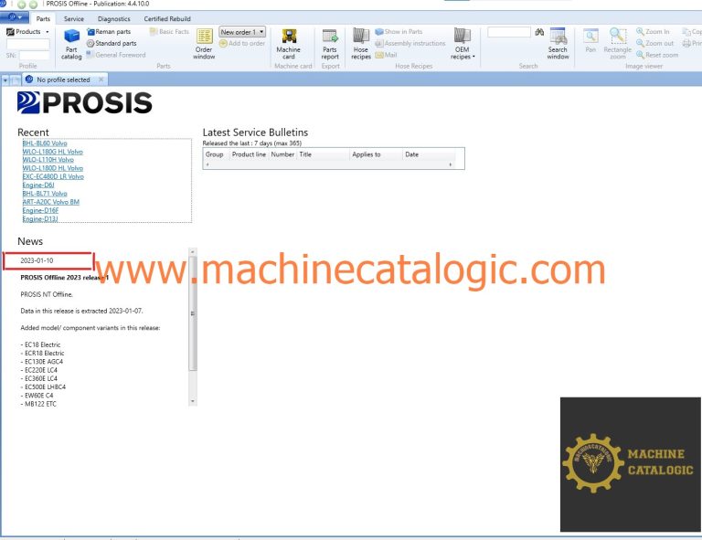 VOLVO PROSIS 2024 (12.2023) Machine Catalogic
