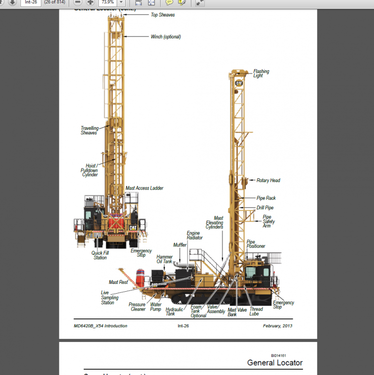 CAT MD6420B Rotary Blasthole Drill SERVICE MANUAL