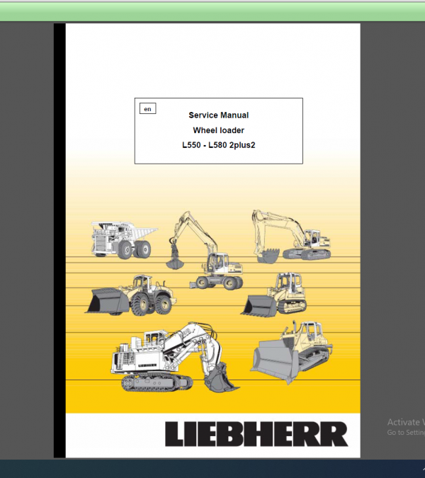 Liebherr L550 - L580 2plus2 Service Manual
