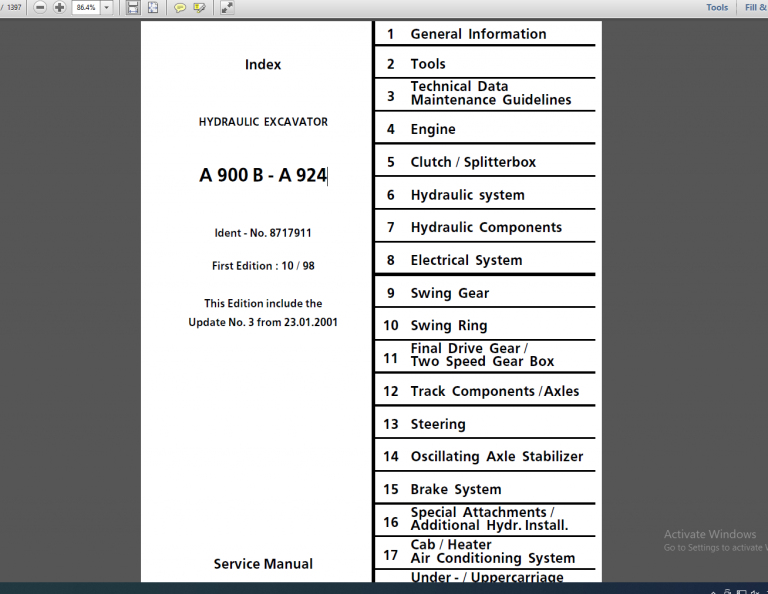 Liebherr A 900 B - A 924 Service Manual
