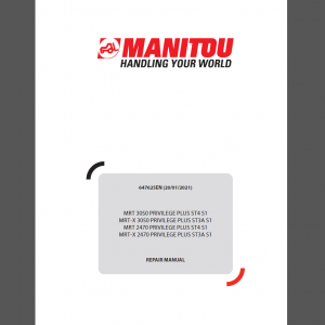 Manitou MRT 3050 - MRTX 2470 Repair Manual