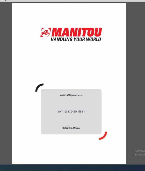 MHT 12330 245D ST5 S1 repair manual