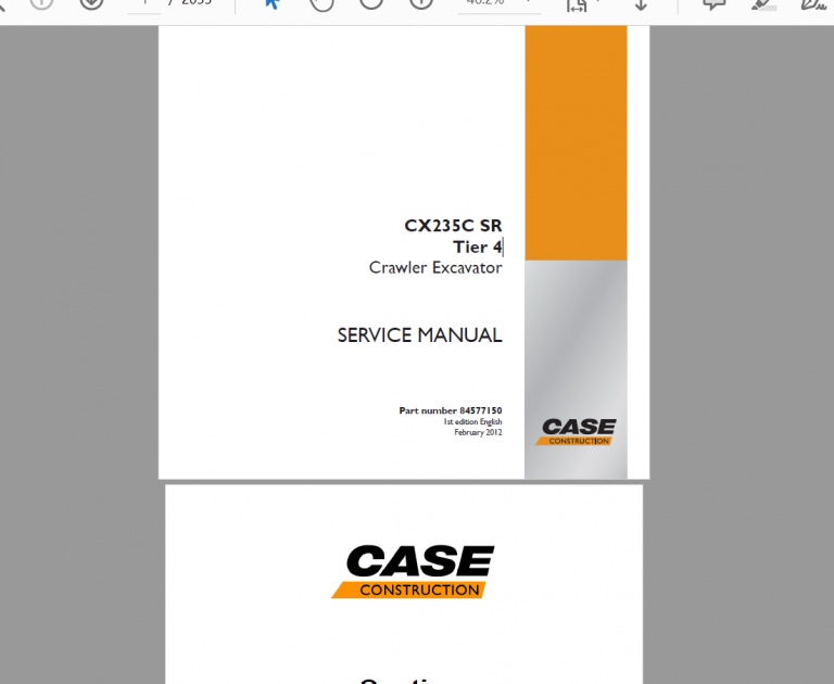 CASE CX235C SR Tier 4