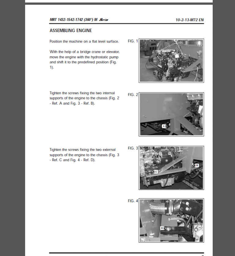 Manitou MRT 1432-1542-1742 Repair Manual