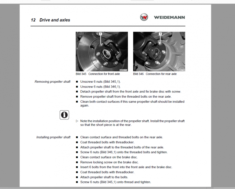 WEIDEMANN T 4512 REPAIR MANUAL