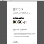 KOMATSU D85C-21 SERVICE MANUAL