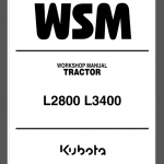 KUBOTA L2800 / L3400 SERVICE MANUAL