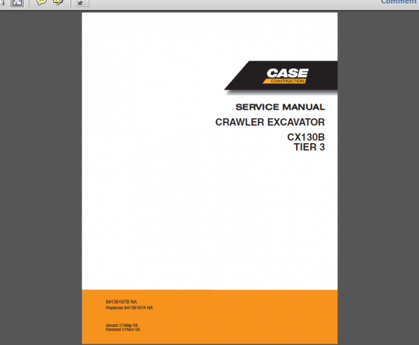 CASE CX130B / TIER 3 SERVICE MANUAL