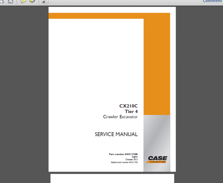 CASE CX210C / Tier 4 SERVICE MANUAL