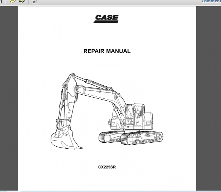 CASE CX225SR REPAIR MANUAL