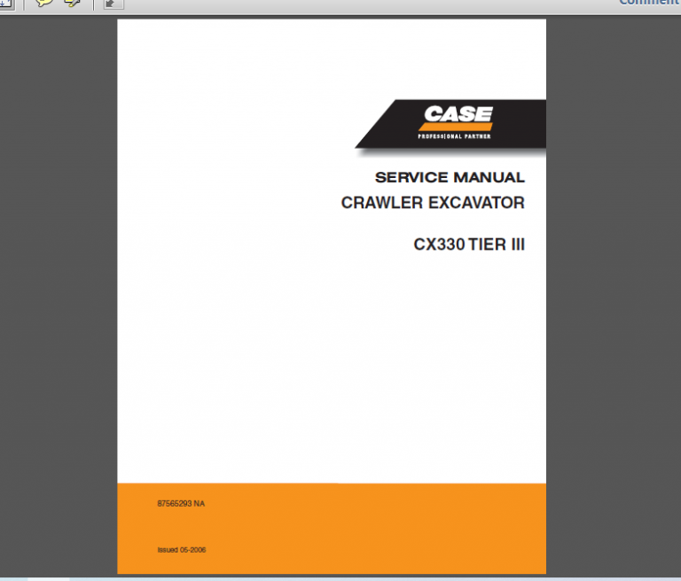 CASE CX330 TIER III SERVICE MANUAL