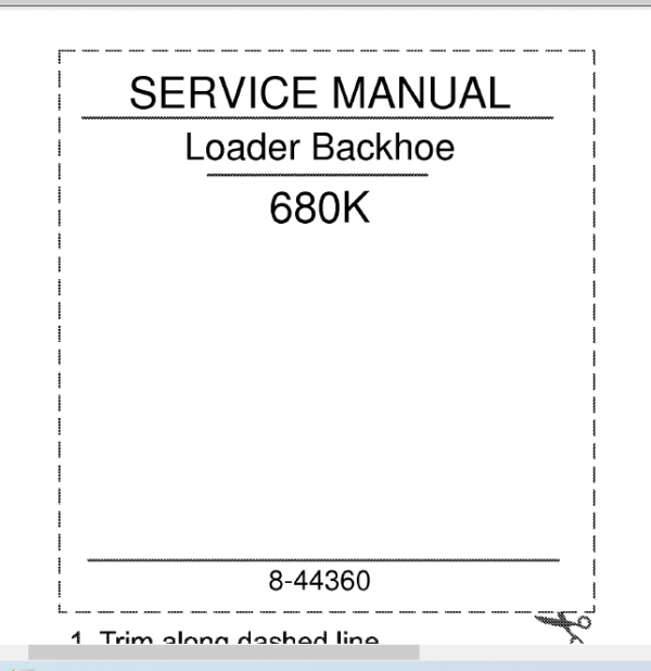 CASE 680K SERVICE MANUAL
