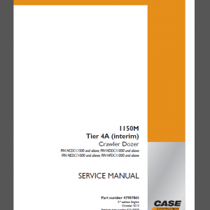 CASE 1150M / Tier4A (interim) SERVICE MANUAL