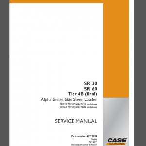 CASE SR130 / SR160 / Tier4B (final) SERVICE MANUAL