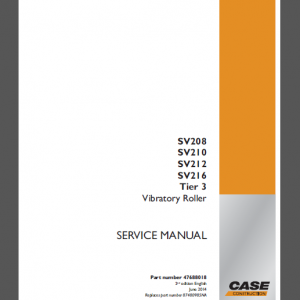 CASE SV208 / SV210 / SV212 / SV216 / Tier3 SERVICE MANUAL