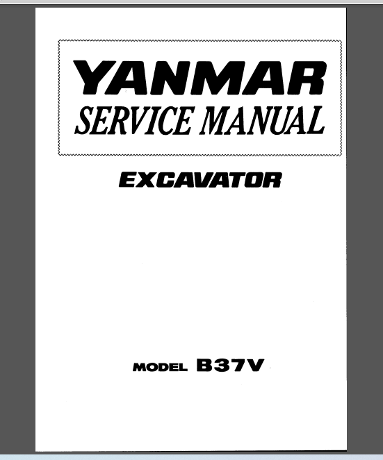 YANMAR B37V SERVICE MANUAL