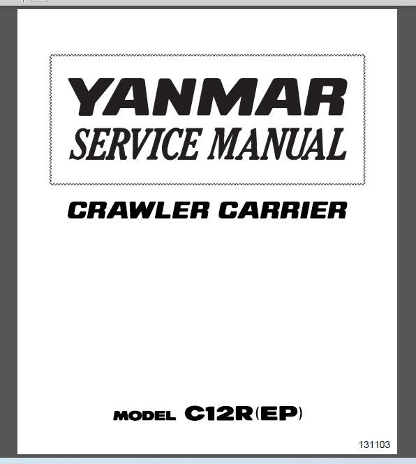 YANMAR C12R(EP) SERVICE MANUAL