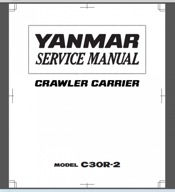 YANMAR C30R-2 SERVICE MANUAL