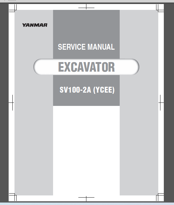 YANMAR SV100-2A (YCEE) SERVICE MANUAL