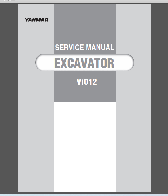 YANMAR ViO12 SERVICE MANUAL