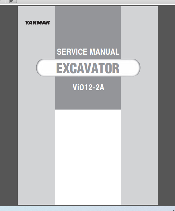 YANMAR ViO12-2A SERVICE MANUAL