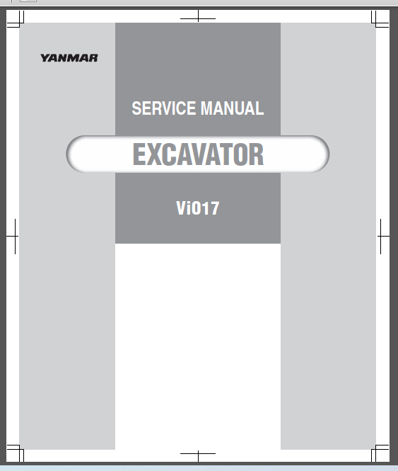 YANMAR ViO17 SERVICE MANUAL