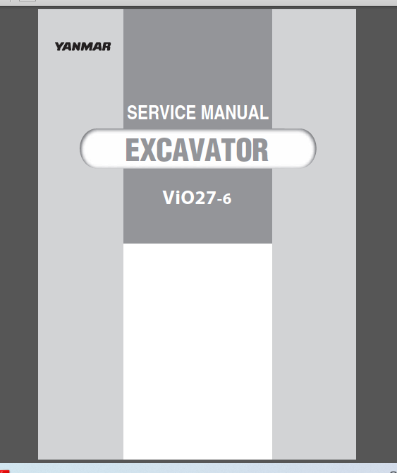 YANMAR ViO27-6 SERVICE MANUAL