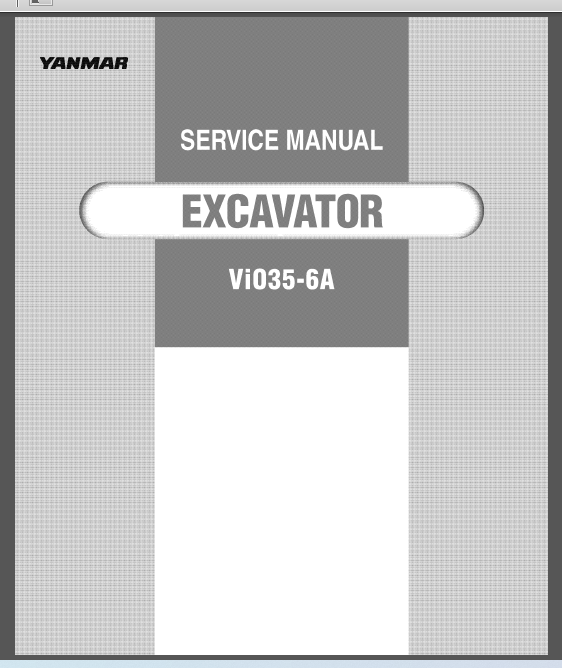 YANMAR VIO35-6A SERVICE MANUAL