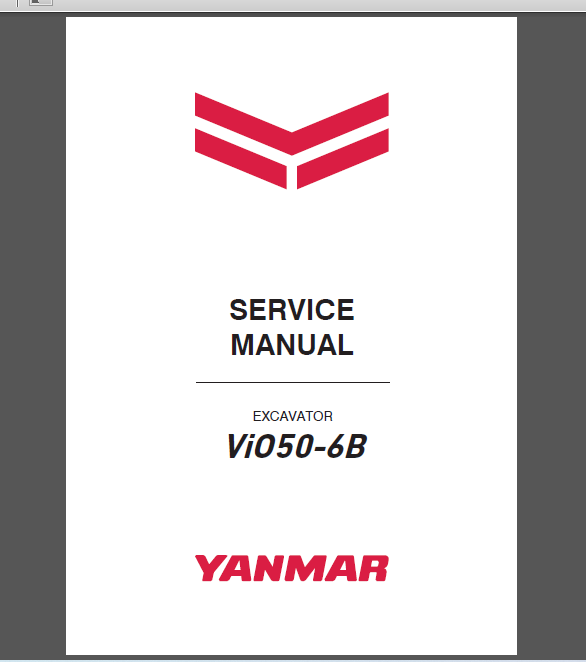 YANMAR ViO50-6B SERVICE MANUAL