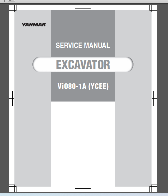 YANMAR VIO80-1A(YCEE) SERVICE MANUAL