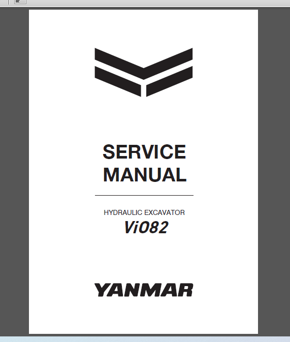 YANMAR ViO82 SERICE MANUAL