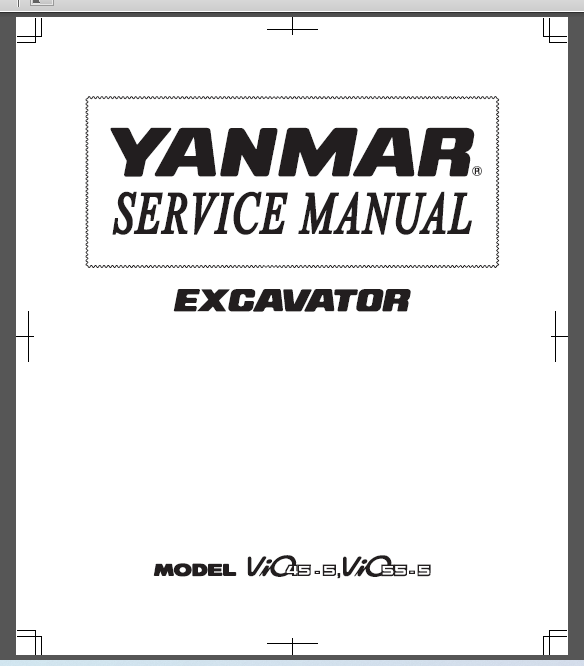 YANMAR VIO45-5 / VIO55-5 SERVICE MANUAL