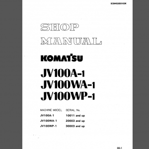 KOMATSU JV100A-1 SHOP MANUAL