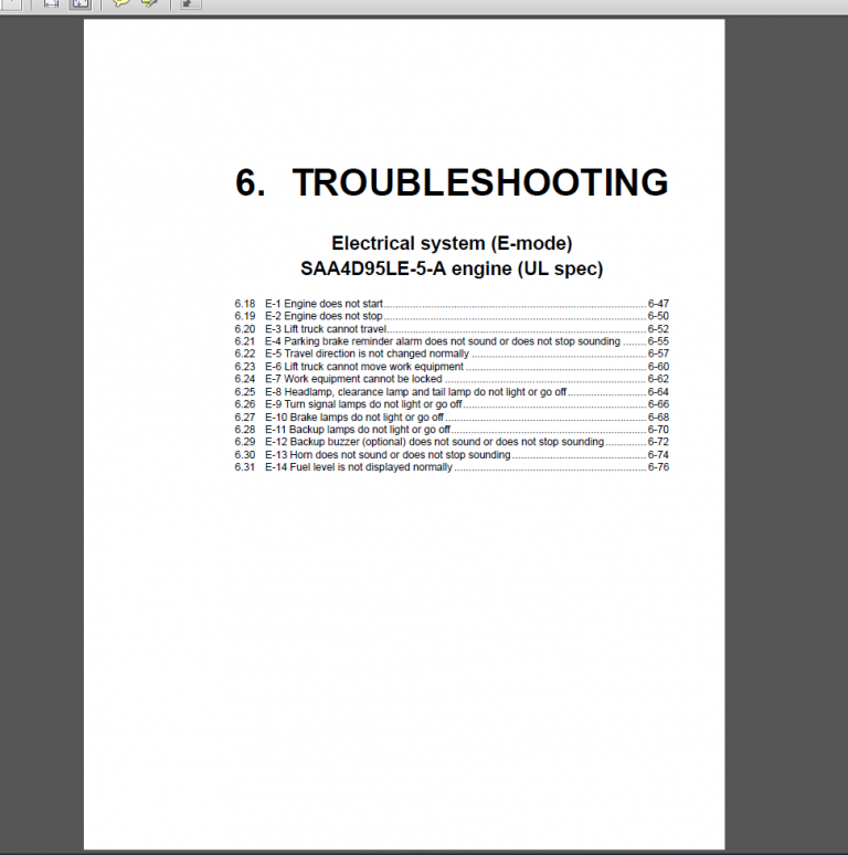 komatsu forklift shop manual